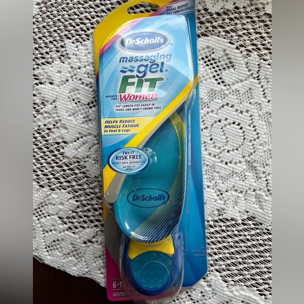 Dr. Scholl’s 🆕 massaging gel Fit shoe inserts for Women, 1 pair size 6-10